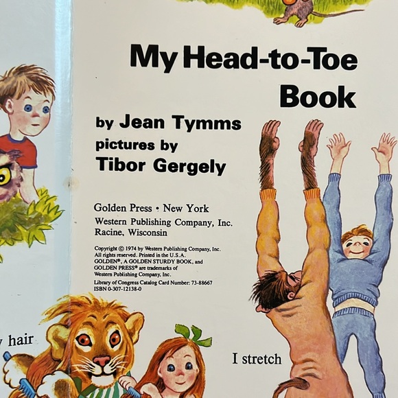 VINTAGE 1974 Golden sturdy book My Head-to-Toe Book, children’s board book. - Picture 8 of 10